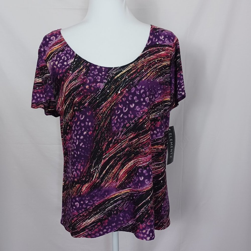 NWT! Elementz Blouse with Embellishments